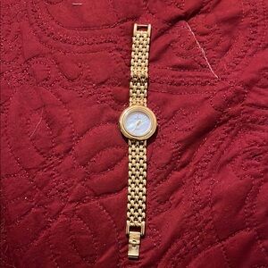 Peugeot Elegant Gold-Tone Watch with MOP Face vintage